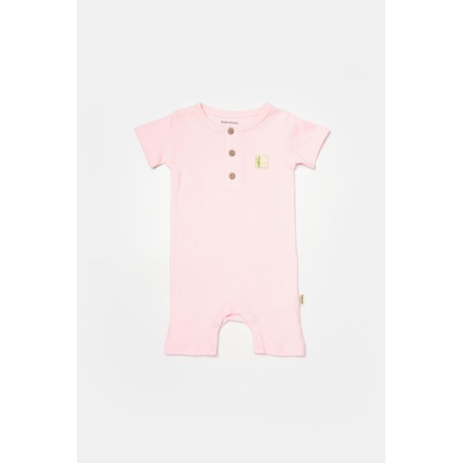 Set 2 salopete scurte Bamboo, roz, BabyCosy, 50%bumbac+50% bambus (Marime: 6-9 luni) JEMBC-CSYB9036-6