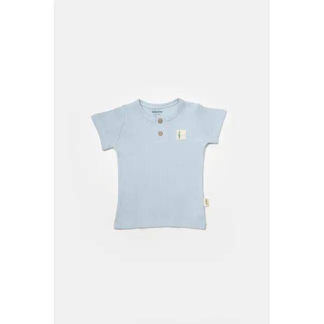 Set 2 tricouri Bamboo, blue, BabyCosy, 50% bumbac+50%bambus (Marime: 9-12 luni) JEMBC-CSYB9023-9