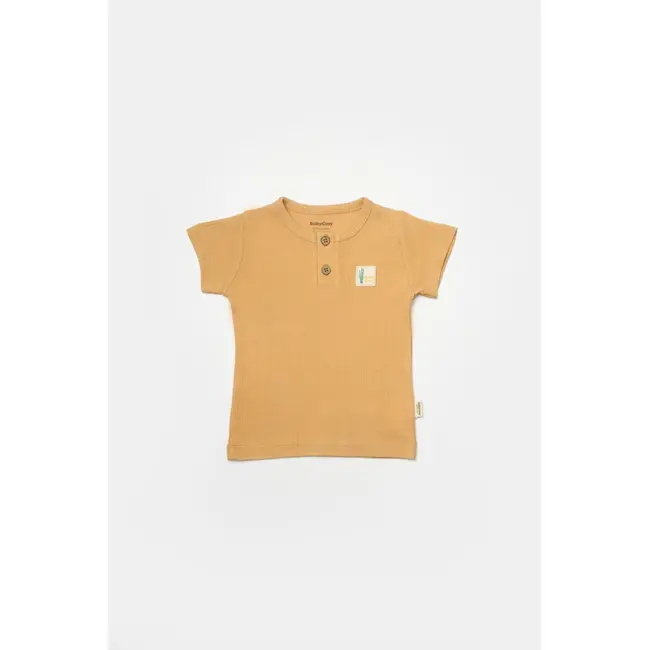 Set 2 tricouri Bamboo, galben, BabyCosy, 50% bumbac+50%bambus (Marime: 6-9 luni) JEMBC-CSYB9022-6