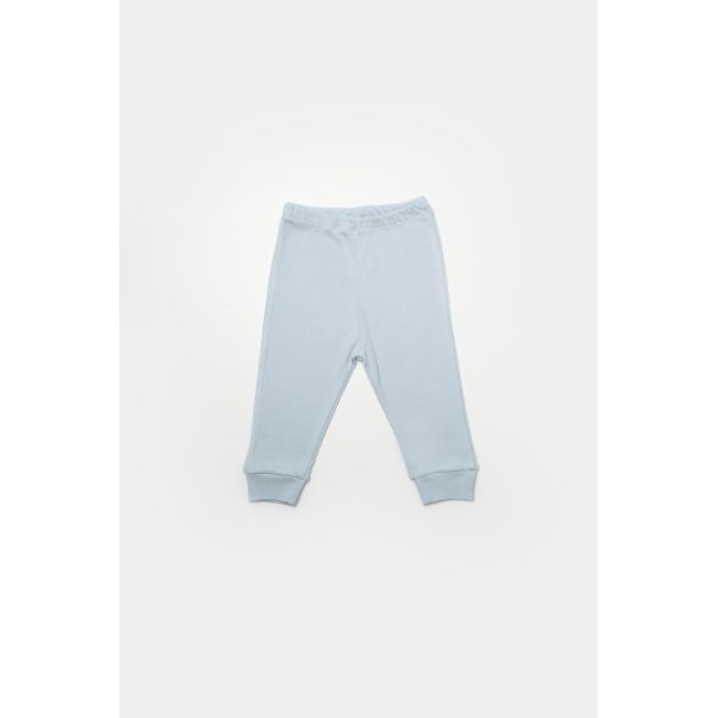 Set 3 piese:bluza, pantaloni si caciulita Bamboo, bleu, BabyCosy, 50% bumbac+50%bambus (Marime: 3-6 Luni) JEMBC-CSYB9004-3