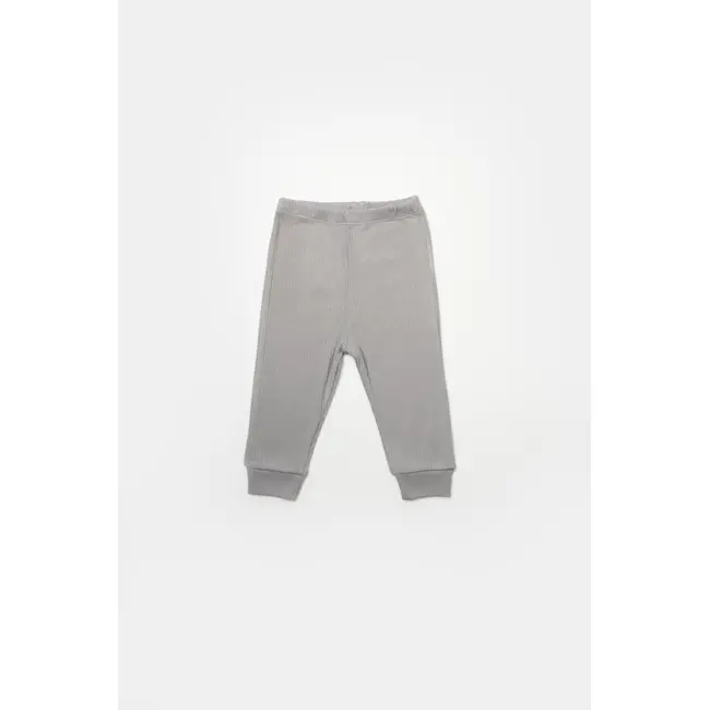 Set 3 piese:bluza, pantaloni si caciulita Bamboo, gri, BabyCosy, 50% bumbac+50%bambus (Marime: 18-24 Luni) JEMBC-CSYB9005-18