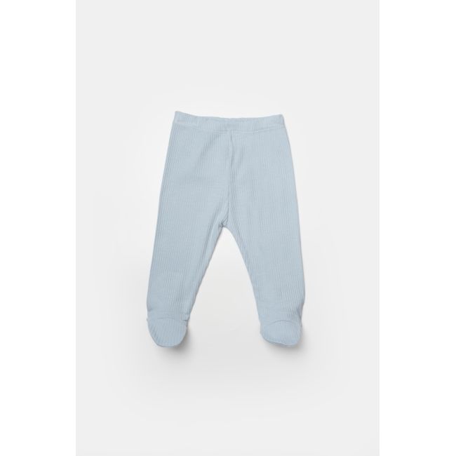 Set 4 piese:body, pantaloni, baveta si caciulita Bamboo, bleu, BabyCosy, 50% bumbac+50%bambus (Marime: 3-6 Luni) JEMBC-CSYB9010-3