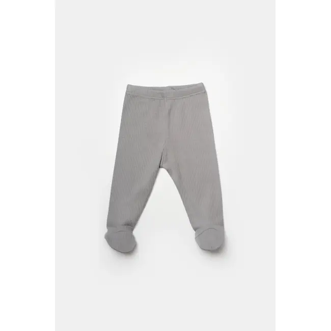 Set 4 piese:body, pantaloni, baveta si caciulita Bamboo, gri, BabyCosy, 50% bumbac+50%bambus (Marime: 0-3 Luni) JEMBC-CSYB9011-0