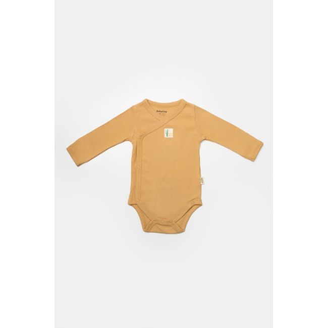 Set 4 piese:body, pantaloni, baveta si caciulita Bamboo, maro, BabyCosy, 50% bumbac+50%bambus (Marime: 3-6 Luni) JEMBC-CSYB9009-3