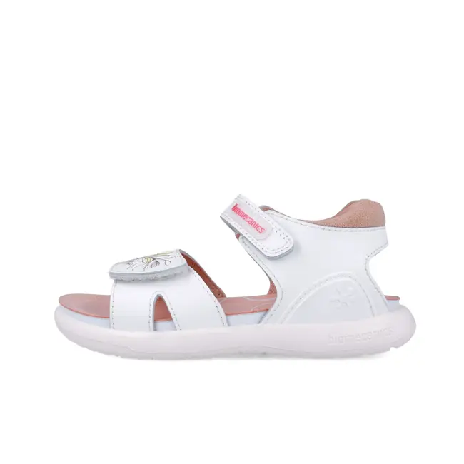 Sandale din piele pentru copii Floricele, Biomecanics, 252233, alb (Marime: 32 (20,2-20,8 cm)) JEM252233-B-32