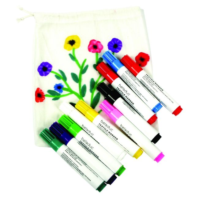 Set 10 carioci pentru textile - beleduc - okebel40152