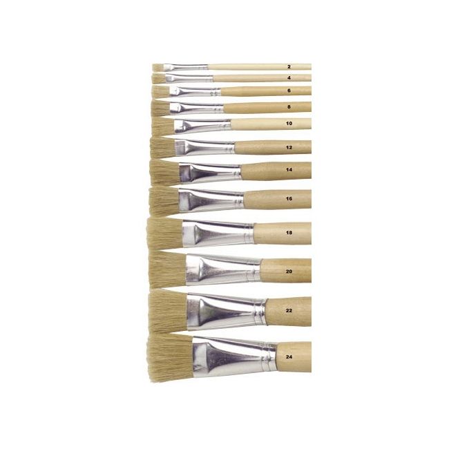 Set 12 pensule cu maner lung - numarul 12 - heutink - okee040116