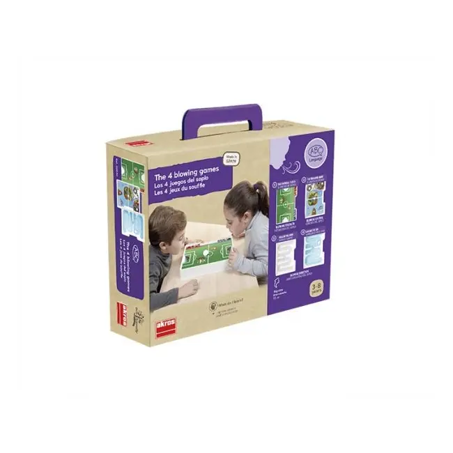 Set de 4 jocuri de respiratie pentru imbunatatirea vorbirii si pronuntiei, exercitii de logopedie - okeakr20030