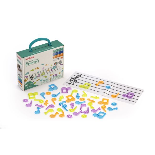 Set portativ si 96 note muzicale translucide - okeml97901