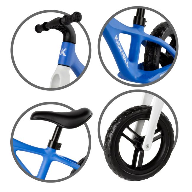 Bicicleta De Echilibru Fara Pedale Pentru Copii, Reglabila Si Roti Eva, Ultra-usoara, Jogo Blue Pjbrobijog02a0