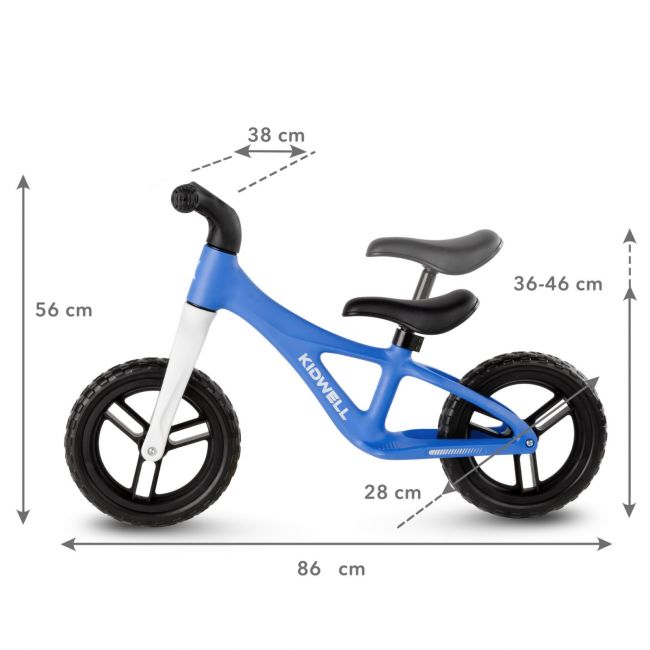 Bicicleta De Echilibru Fara Pedale Pentru Copii, Reglabila Si Roti Eva, Ultra-usoara, Jogo Blue Pjbrobijog02a0