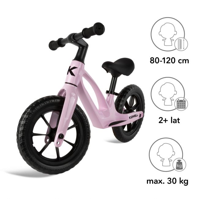 Bicicleta De Echilibru Fara Pedale Pentru Copii, Reglabila Si Roti Eva, Ultra-usoara, Vito Pink Pjbrobireb14a0-6727