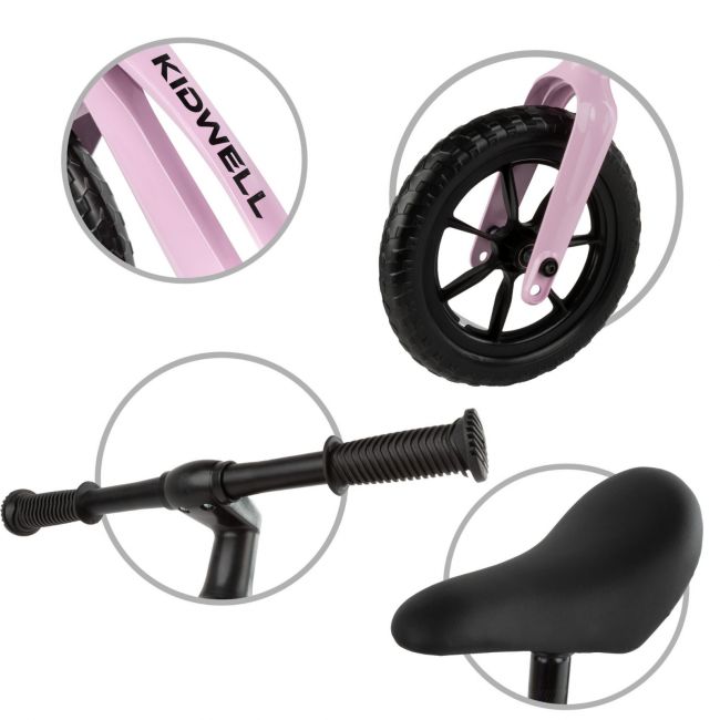 Bicicleta De Echilibru Fara Pedale Pentru Copii, Reglabila Si Roti Eva, Ultra-usoara, Vito Pink Pjbrobireb14a0-6727