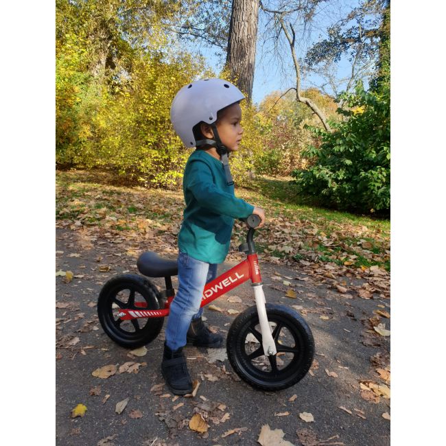 Bicicleta De Echilibru Fara Pedale Pentru Copii, Reglabila Si Roti Late Eva De 12  , Rebel Red, Kidwell Pjbrobireb17a0
