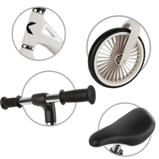 Bicicleta De Echilibru Fara Pedale Pentru Copii, Sa Reglabila, 2 Ani+, Nix Gray, Kidwell Pjbrobinix04a0