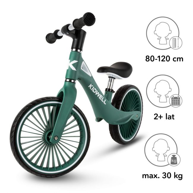 Bicicleta De Echilibru Fara Pedale Pentru Copii, Sa Reglabila, 2 Ani+, Nix Green, Kidwell Pjbrobinix01a0