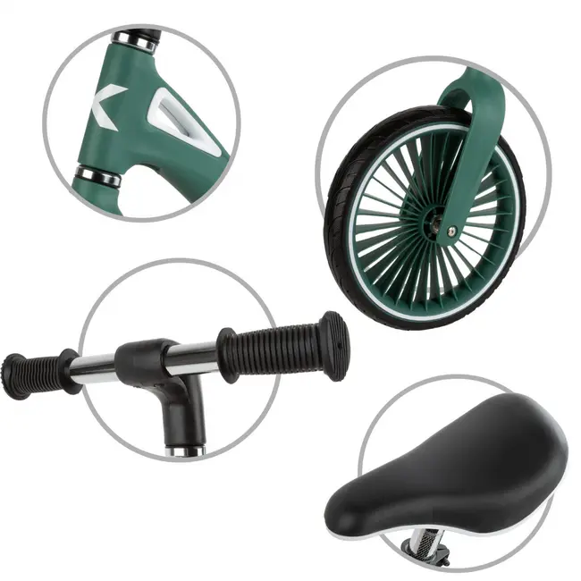 Bicicleta De Echilibru Fara Pedale Pentru Copii, Sa Reglabila, 2 Ani+, Nix Green, Kidwell Pjbrobinix01a0