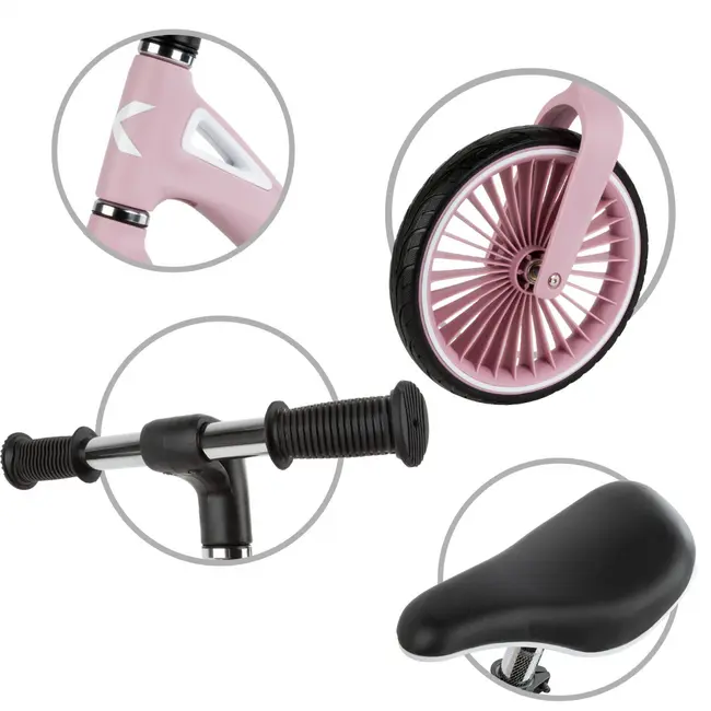 Bicicleta De Echilibru Fara Pedale Pentru Copii, Sa Reglabila, 2 Ani+, Nix Pink, Kidwell Pjbrobinix02a0