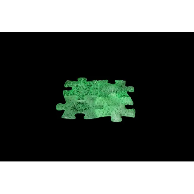 Covoras ortopedic senzorial puzzle set fluorescent, straluceste in intuneric - okemfk-096