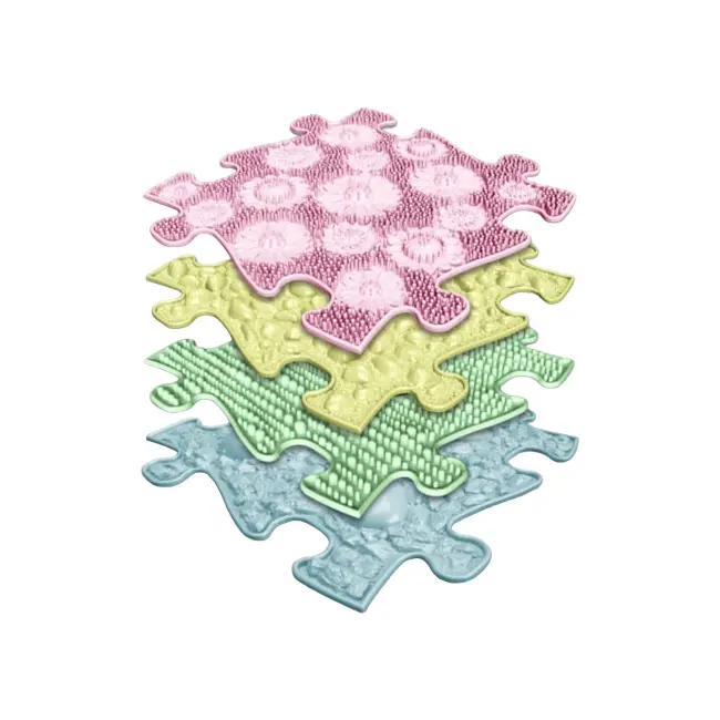Covoras ortopedic senzorial puzzle set pastel start - okemfk-094