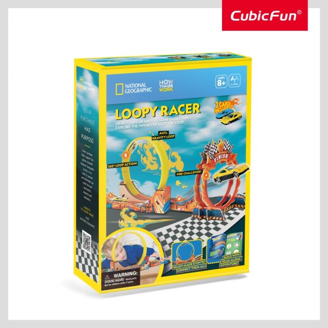 Cubic Fun - Joc Educativ STEM National Geographic puzzle 3D Cursa trasnita ARTCUDS1130h