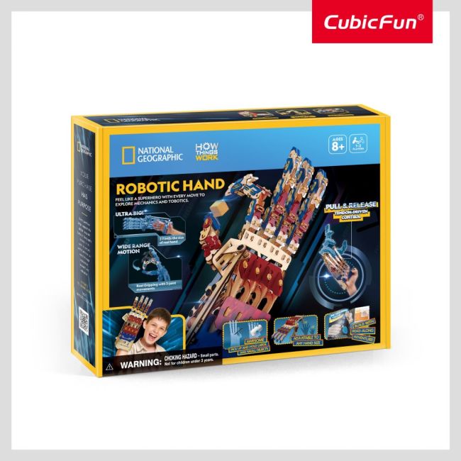 Cubic Fun - Joc Educativ STEM National Geographic puzzle 3D Mana Robotizata ARTCUDS1133h