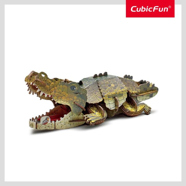 Cubic Fun - National Geographic Animale Salbatice Puzzle 3D Crocodil 54 piese ARTCUDS1076h
