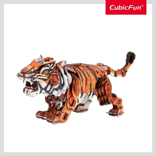 Cubic Fun - National Geographic Animale Salbatice Puzzle 3D Tigru Siberian 87 piese ARTCUDS1071h