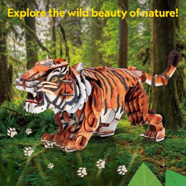 Cubic Fun - National Geographic Animale Salbatice Puzzle 3D Tigru Siberian 87 piese ARTCUDS1071h
