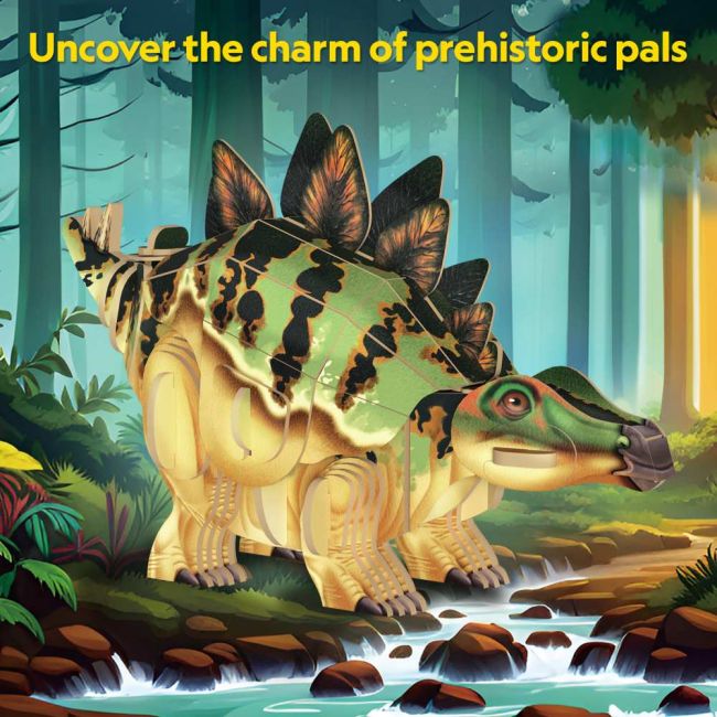 Cubic Fun - National Geographic Dinozauri Puzzle 3D Stegozaur 51 piese ARTCUDS1171h