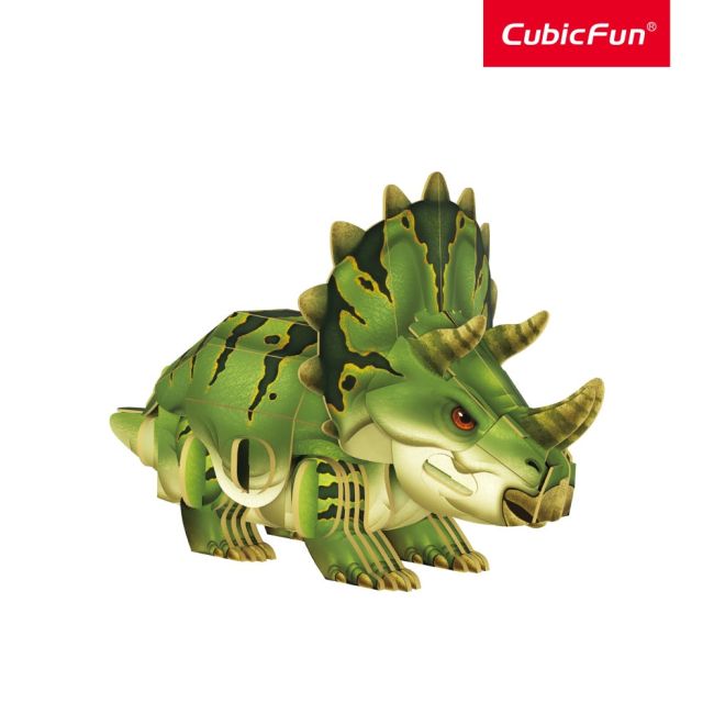 Cubic Fun - National Geographic Dinozauri Puzzle 3D Triceratops 61 piese ARTCUDS1168h