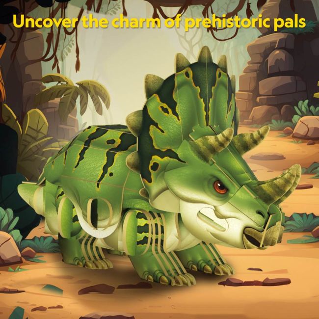 Cubic Fun - National Geographic Dinozauri Puzzle 3D Triceratops 61 piese ARTCUDS1168h