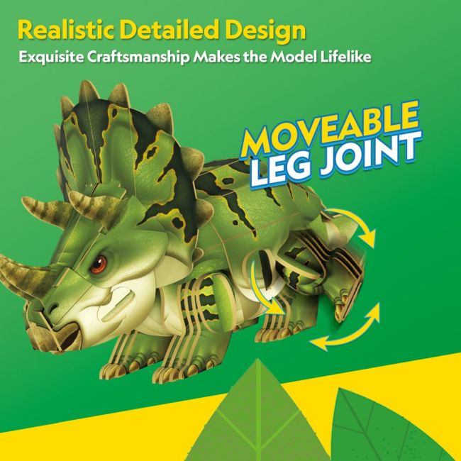 Cubic Fun - National Geographic Dinozauri Puzzle 3D Triceratops 61 piese ARTCUDS1168h
