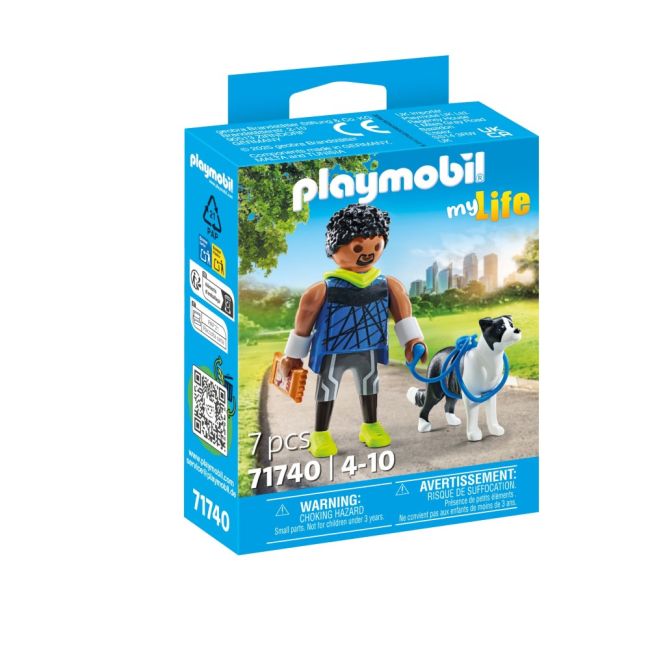 Playmobil - Figurina alergator cu animalut de colectie caine Border Collie ARTPM71740