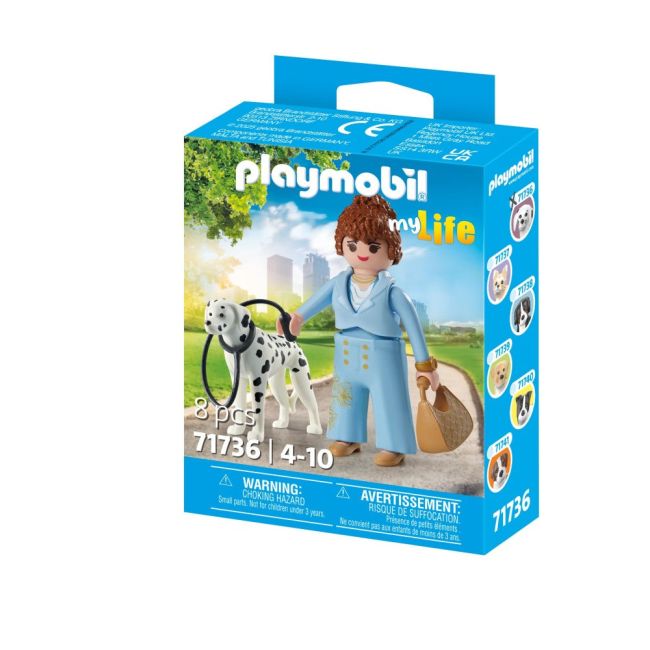 Playmobil - Figurina manager cu animalut de colectie caine Dalmatian ARTPM71736