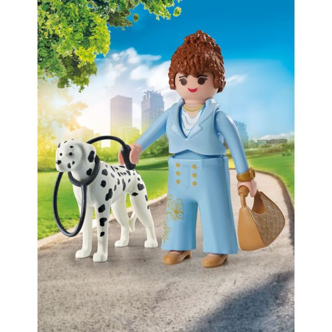 Playmobil - Figurina manager cu animalut de colectie caine Dalmatian ARTPM71736