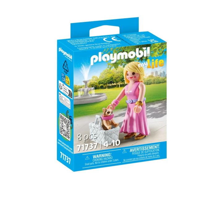 Playmobil - Figurina trendy cu animalut de colectie caine Chihuahua ARTPM71737