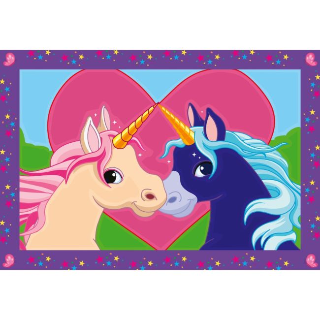 Ravensburger - CreArt pictura pe numere pentru copii 2 sabloane cu unicorni magici ARTRVSPBN23558