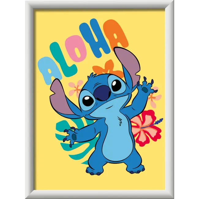 Ravensburger - CreArt pictura pe numere pentru copii Aloha Disney Stitch ARTRVSPBN23769