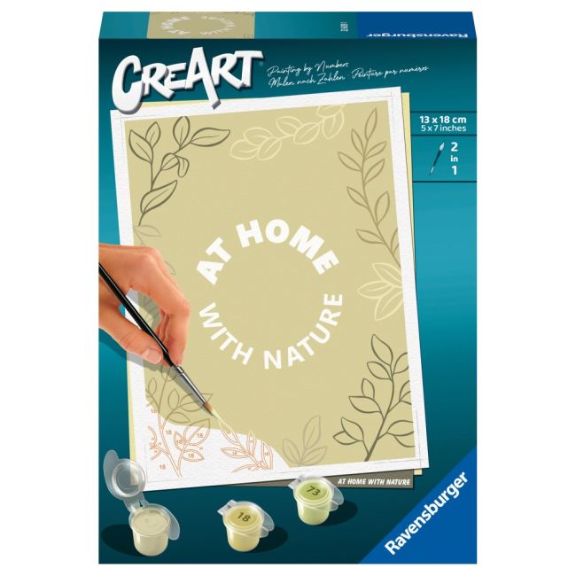 Ravensburger - CreArt pictura pe numere pentru copii At home with nature ARTRVSPBN23609