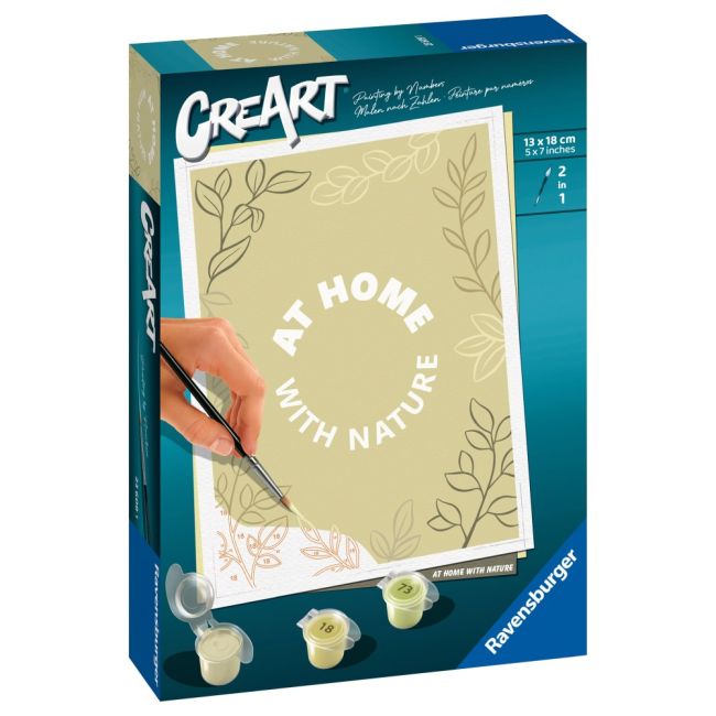 Ravensburger - CreArt pictura pe numere pentru copii At home with nature ARTRVSPBN23609