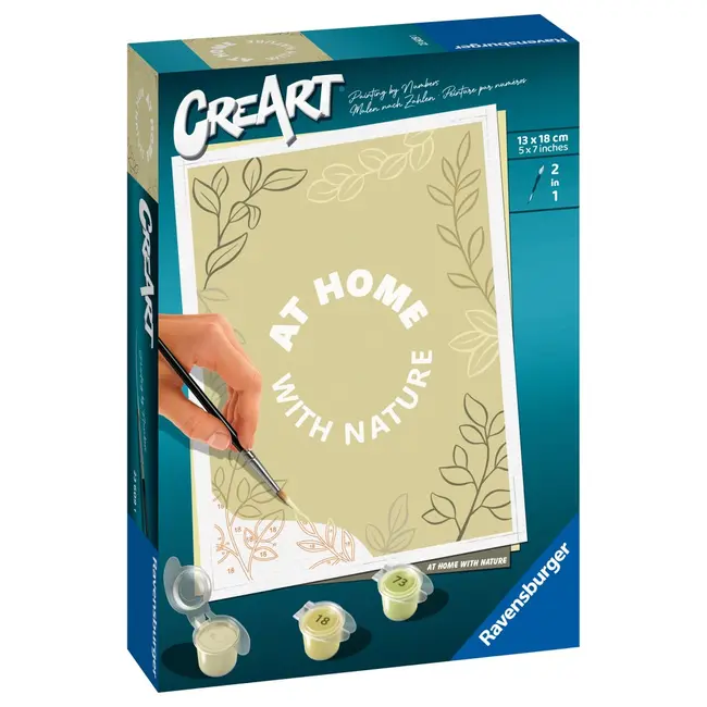 Ravensburger - CreArt pictura pe numere pentru copii At home with nature ARTRVSPBN23609