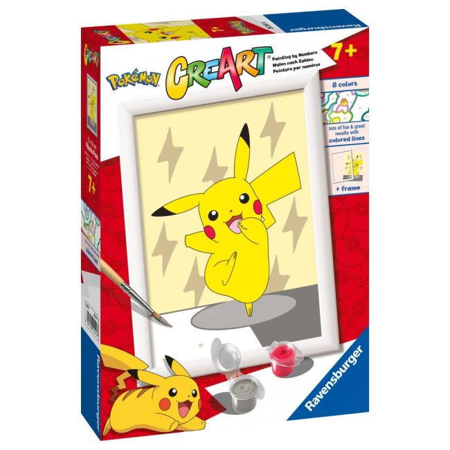 Ravensburger - CreArt pictura pe numere pentru copii Pickachu ARTRVSPBN20241
