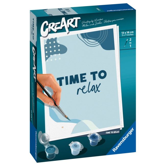 Ravensburger - CreArt pictura pe numere pentru copii Time to relax ARTRVSPBN23608