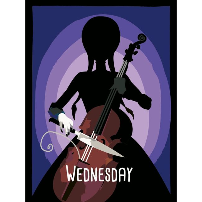 Ravensburger - CreArt pictura pe numere pentru copii Wednesday ARTRVSPBN23889