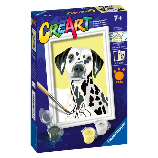 Ravensburger - CreArt pictura pe numere pentru copii caine dalmatian ARTRVSPBN23716