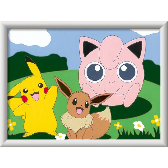 Ravensburger - CreArt pictura pe numere pentru copii personaje Pokemon ARTRVSPBN23571