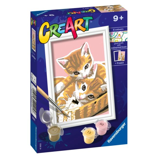 Ravensburger - CreArt pictura pe numere pentru copii pisicute dragalase ARTRVSPBN20205