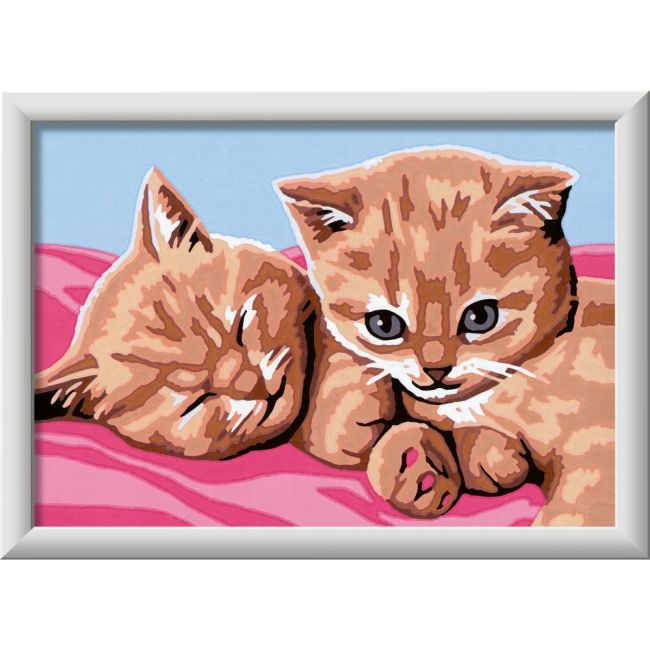 Ravensburger - CreArt pictura pe numere pentru copii pisicute prietene ARTRVSPBN23562