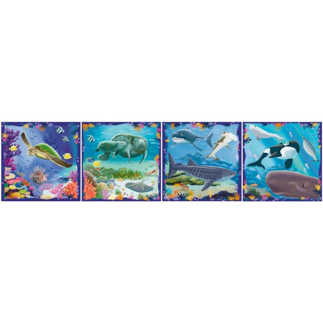 Ravensburger - Puzzle Up animale marine 4 puzzle 64 72 81 90 piese ARTRVSPC04004